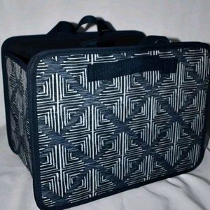 Thirty One Fold 'N File Deluxe Organizer (NWT) Windswept Diamonds Navy/White